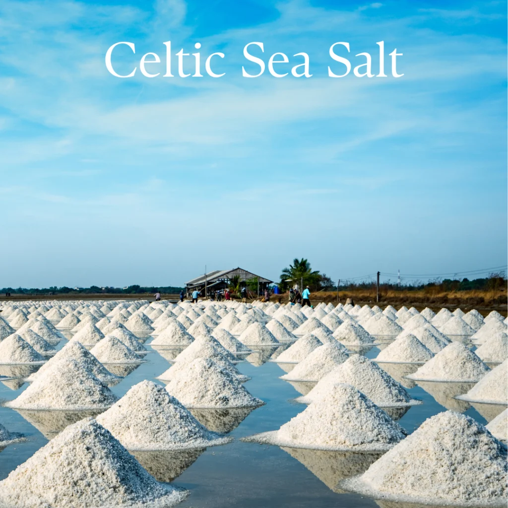 Natural celtic sea salt harvested from Brittany France