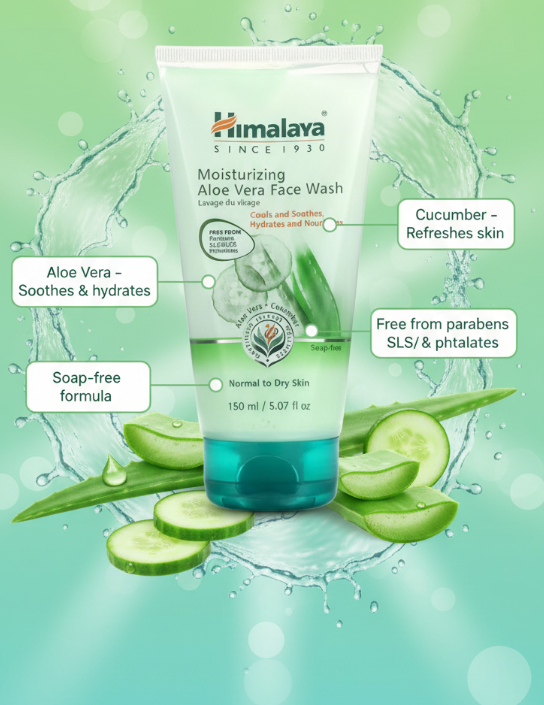  Himalaya Moisturizing Aloe Vera Face Wash