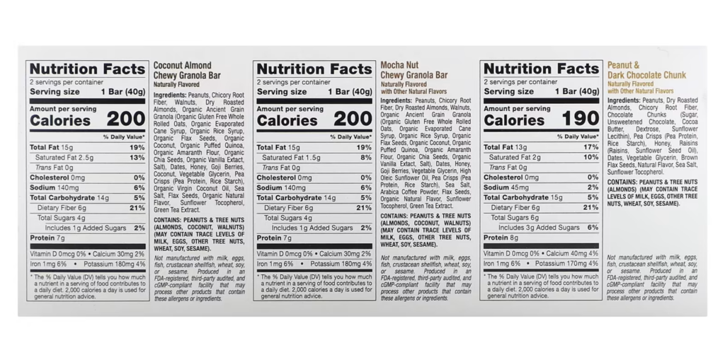 California Gold Nutrition variety pack bars arranged on table