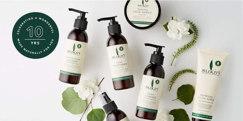 Close-up of Sukin Natural Balance shampoo label