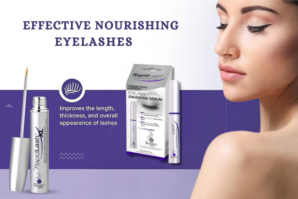RapidLash Eyelash Enhancing Serum bottle designed to support longer and healthier eyelashes