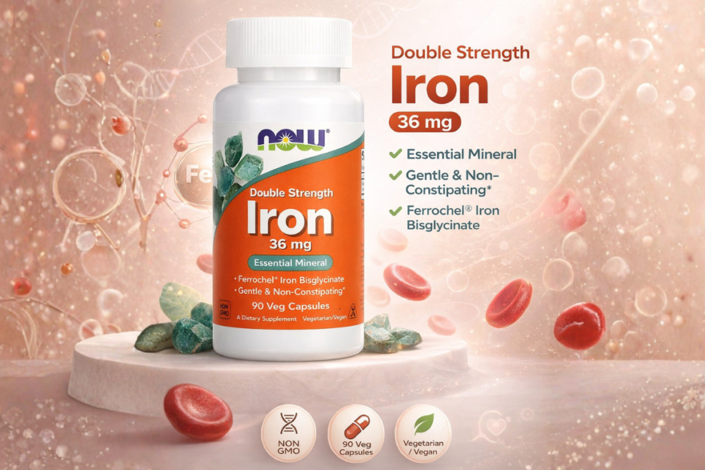 NOW Foods Iron 36 mg – A Complete Guide to Gentle, High-Absorption Iron Nutrition NOW Foods Iron 36 mg