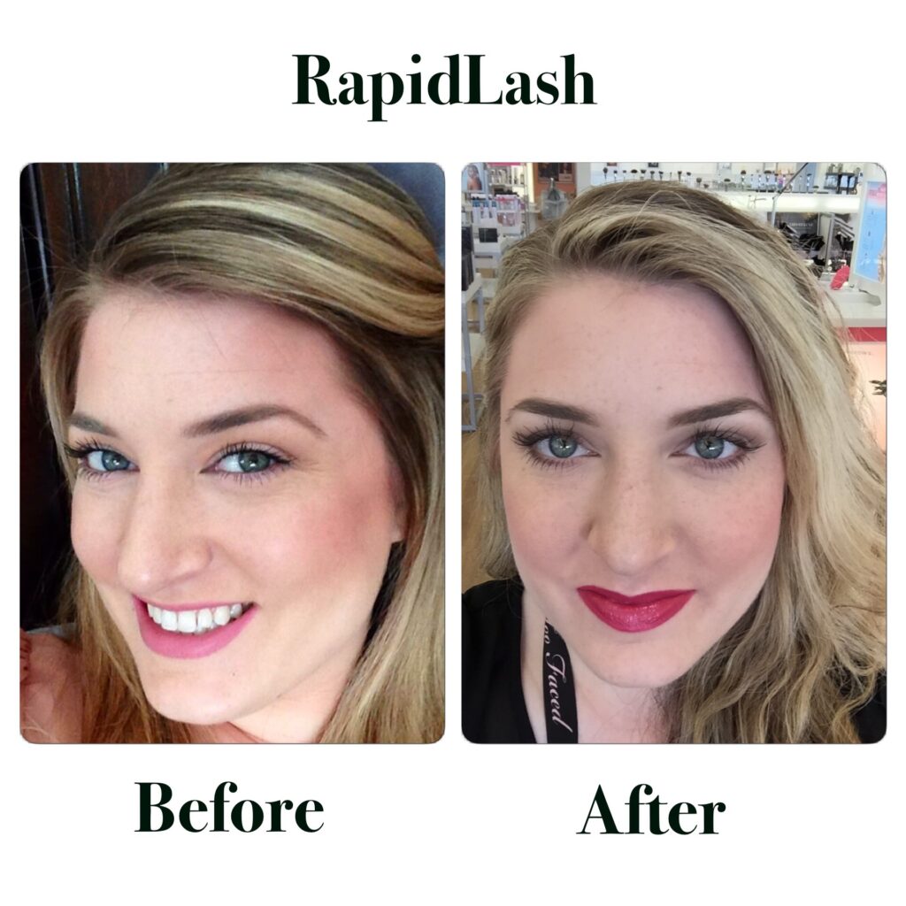 RapidLash Eyelash Enhancing Serum bottle designed to support longer and healthier eyelashes