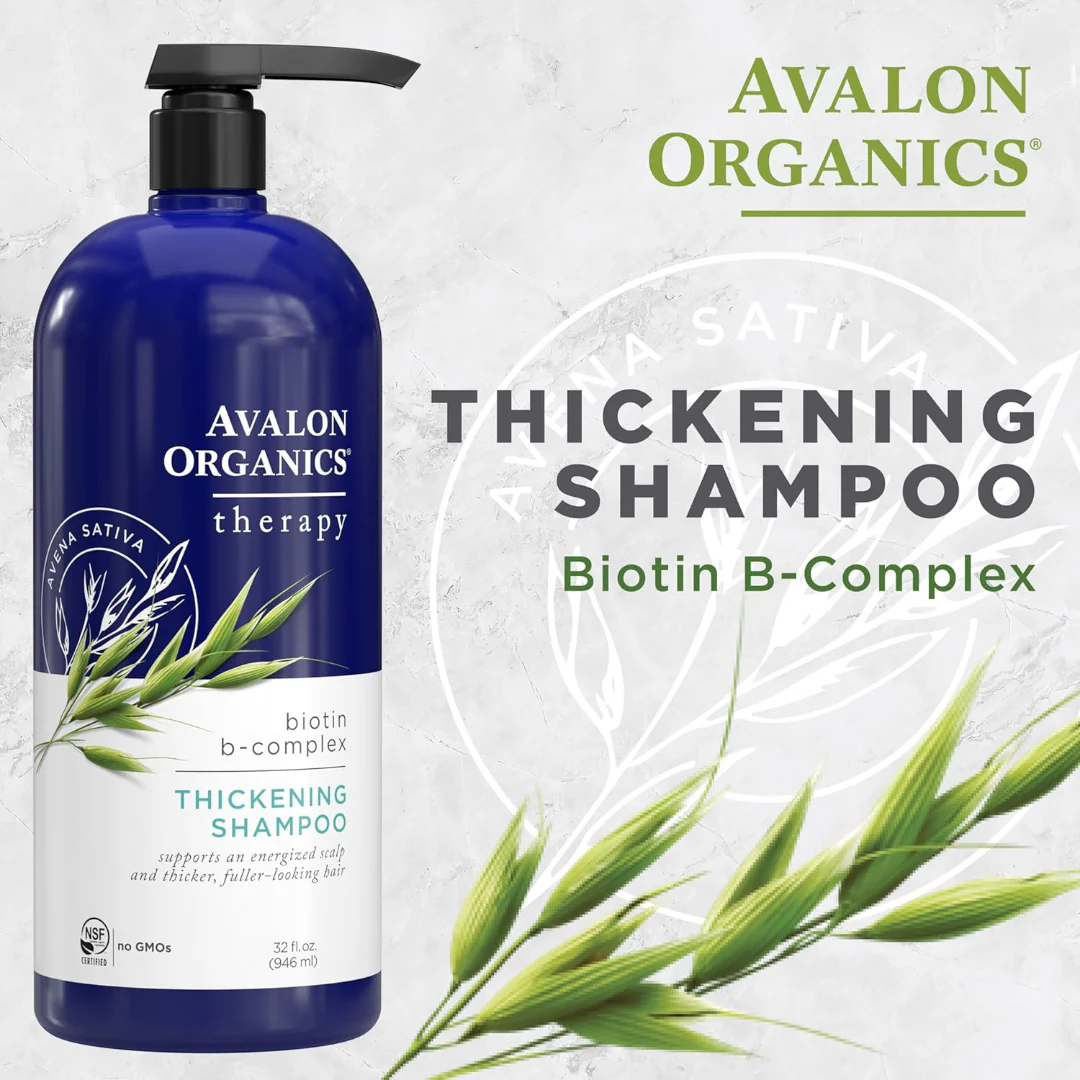 Avalon Organics Thickening Shampoo sulfate-free formula for thicker-looking hair