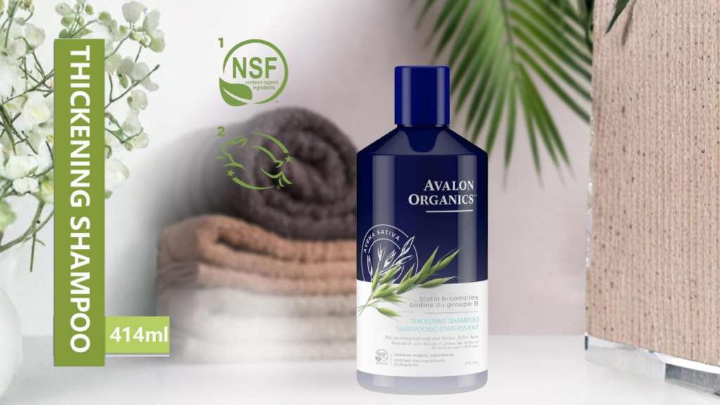 Avalon Organics Thickening Shampoo sulfate-free formula for thicker-looking hair